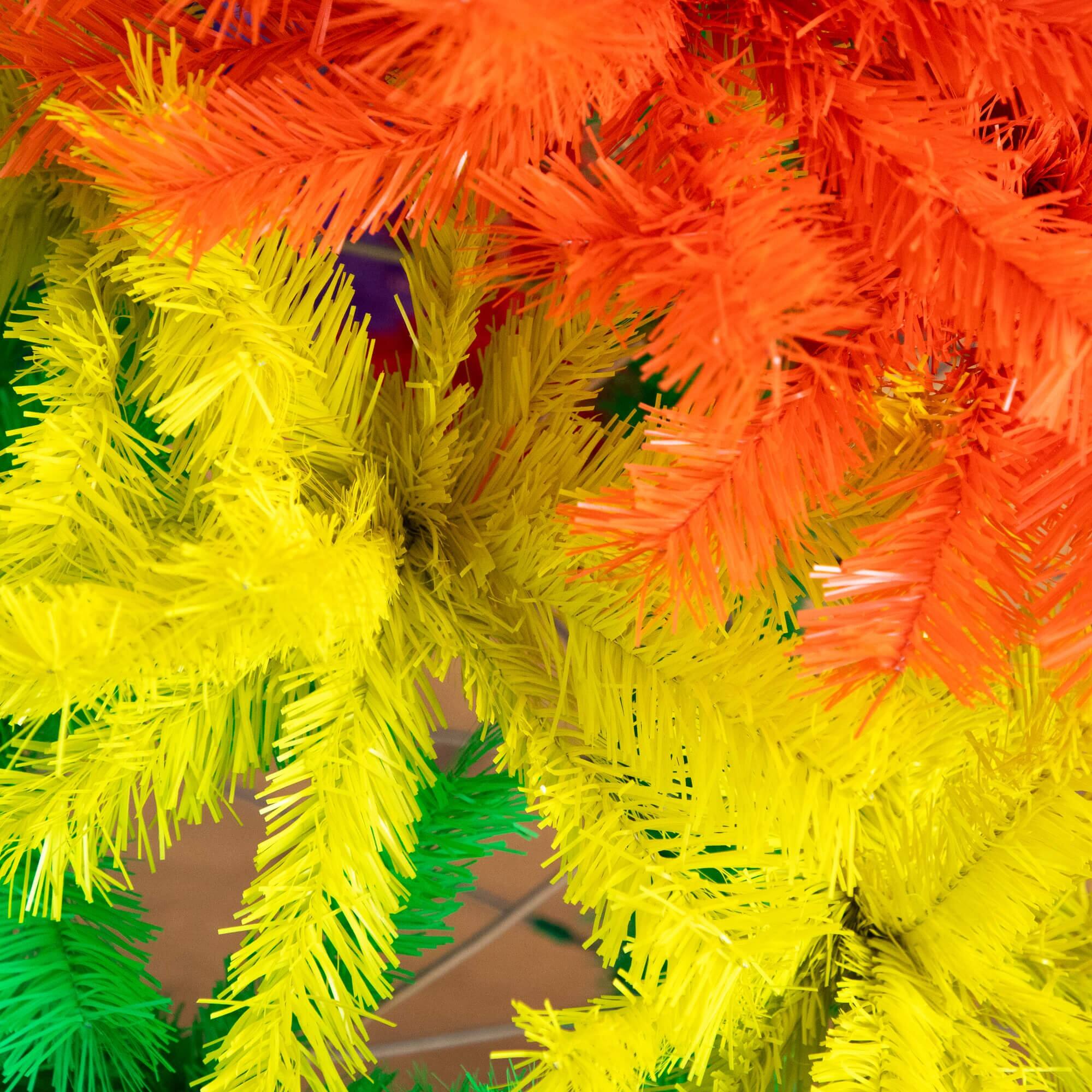 6ft. Unlit Rainbow Artificial Christmas Tree